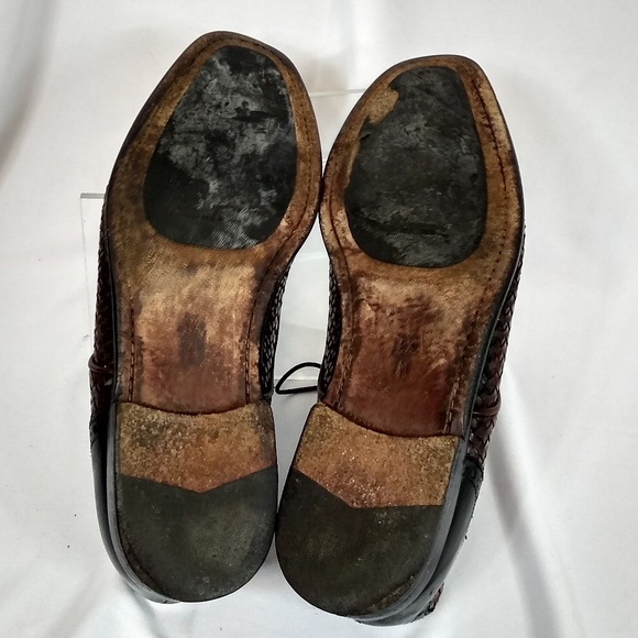 Cole Haan Sz 9.5 Black Toe Brown Woven Leather main image 5